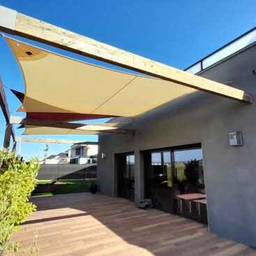 pergola bois voiles d'ombrage Acti Sud Paysage paysagiste Dijon