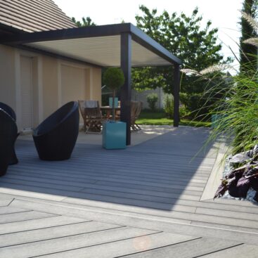 terrasse bois composite pergola alu Actisud Paysage paysagiste Dijon